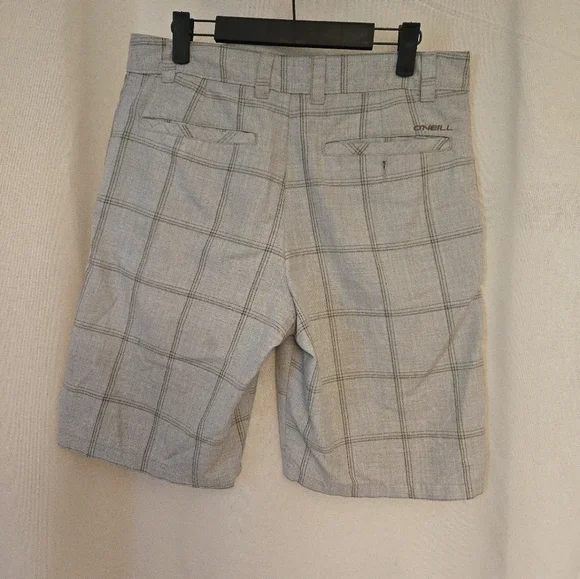 O'Neill Gray Flat Front Shorts Classic Style - Picture 2 of 4